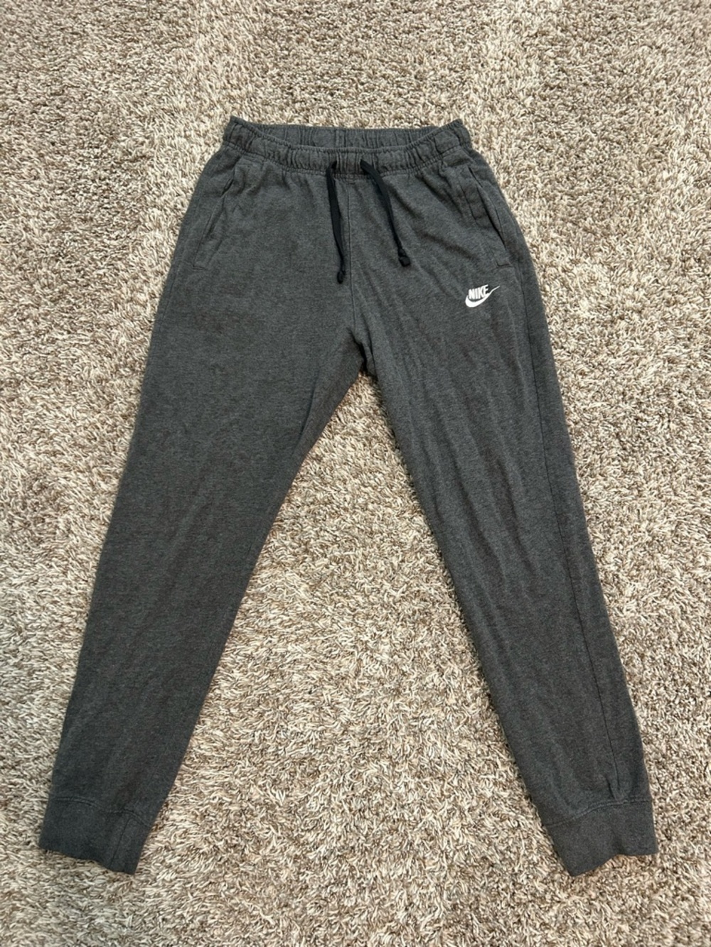 Nike Sweatpants Men's Small Grey Sportswear Club Jersey Jogger Swoosh Logo